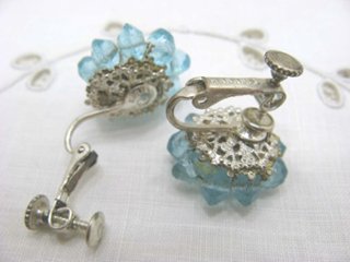 MIRIAM HASKELL ガラスビーズ ネックレス＆イヤリングセット画像