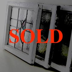 イギリス アンティーク ステンドグラス 3枚セットの画像