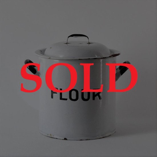 イギリス アンティーク エナメル FLOUR缶画像