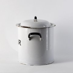 イギリス アンティーク エナメル FLOUR缶画像