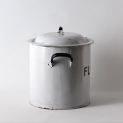 イギリス アンティーク エナメル FLOUR缶画像