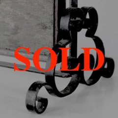 イギリス アンティーク ファイヤースクリーンの画像