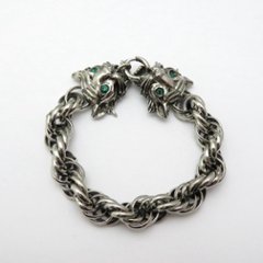 ヴィンテージ タイガー＆チェーンブレスレット画像