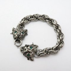 ヴィンテージ タイガー＆チェーンブレスレット画像