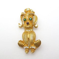 ヴィンテージ プードルのブローチ画像