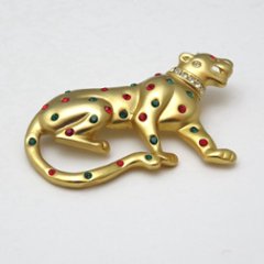 ヴィンテージ Leo Pard／豹のブローチ画像