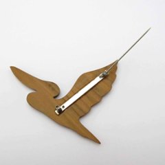 ヴィンテージ 木製 ペリカンのブローチ画像