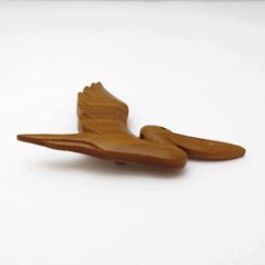ヴィンテージ 木製 ペリカンのブローチ画像