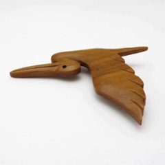 ヴィンテージ 木製 ペリカンのブローチ画像