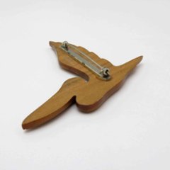 ヴィンテージ 木製 ペリカンのブローチ画像