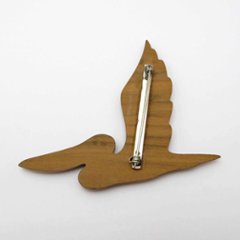 ヴィンテージ 木製 ペリカンのブローチ画像