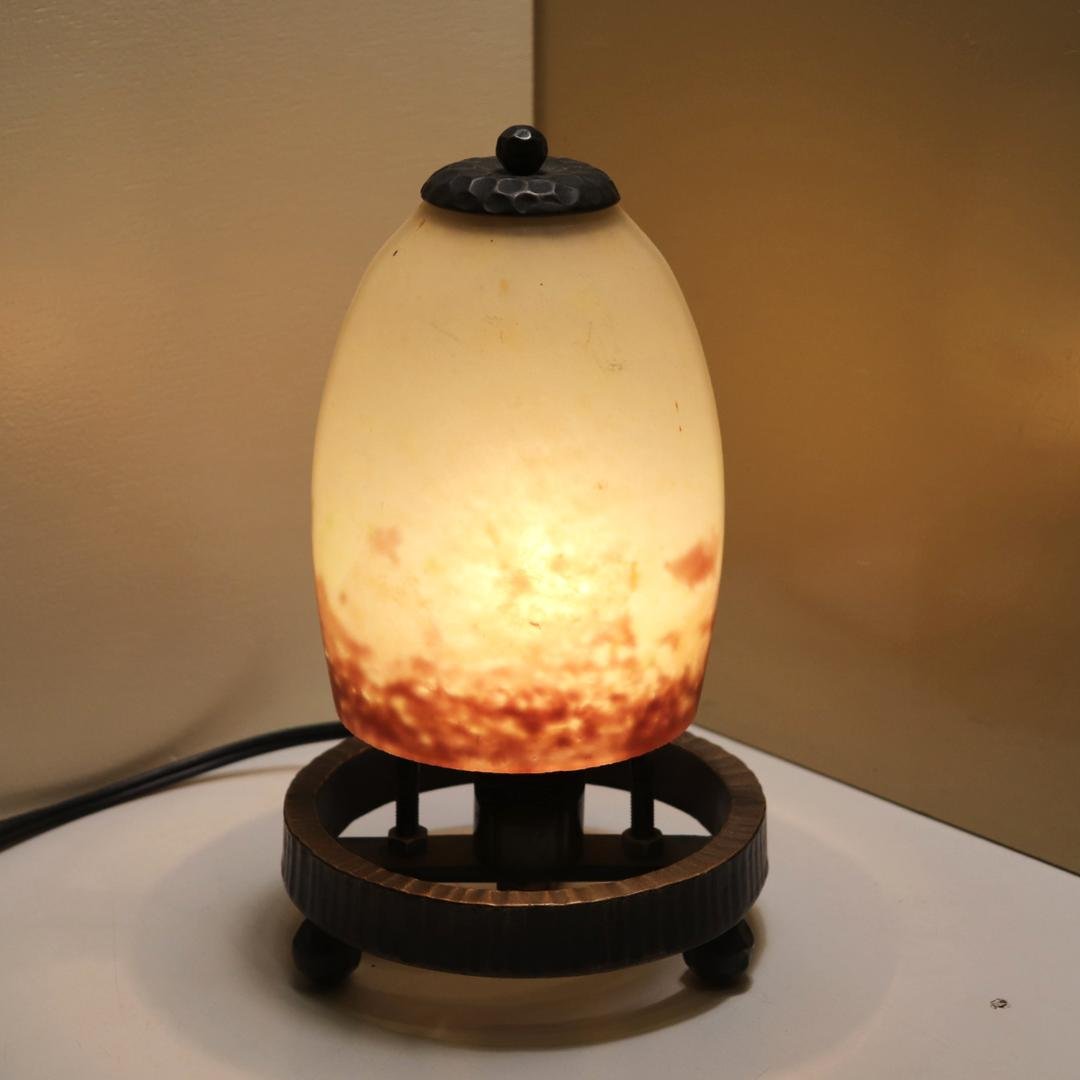 フランス アンティーク L'ELF 斑文ガラス＆アイアン ヴェイユーズ