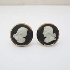  イギリス ヴィンテージ Wedgwood&Stratton ジャスパー カフリンクスの画像
