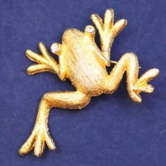 ヴィンテージ カエル ブローチの画像