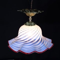 フランス アンティーク オパールセントガラス ギルトブロンズ プラフォニエ画像