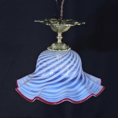 フランス アンティーク オパールセントガラス ギルトブロンズ プラフォニエ画像