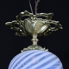 フランス アンティーク オパールセントガラス ギルトブロンズ プラフォニエ画像