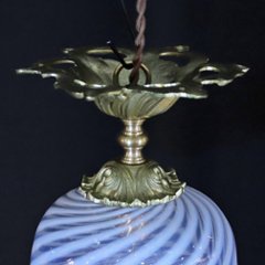 フランス アンティーク オパールセントガラス ギルトブロンズ プラフォニエ画像