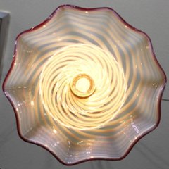 フランス アンティーク オパールセントガラス ギルトブロンズ プラフォニエ画像