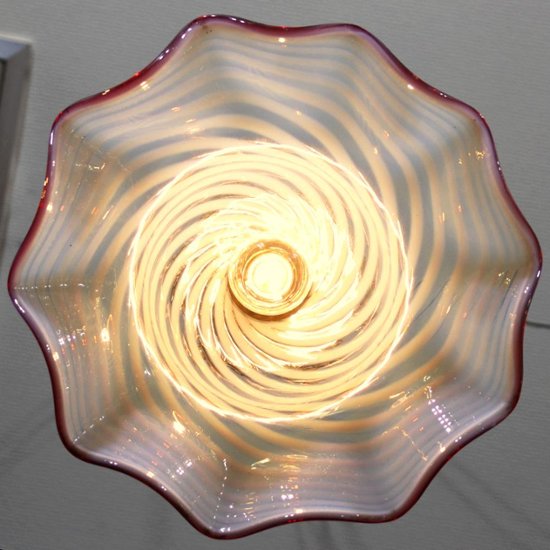 フランス アンティーク オパールセントガラス ギルトブロンズ プラフォニエ画像