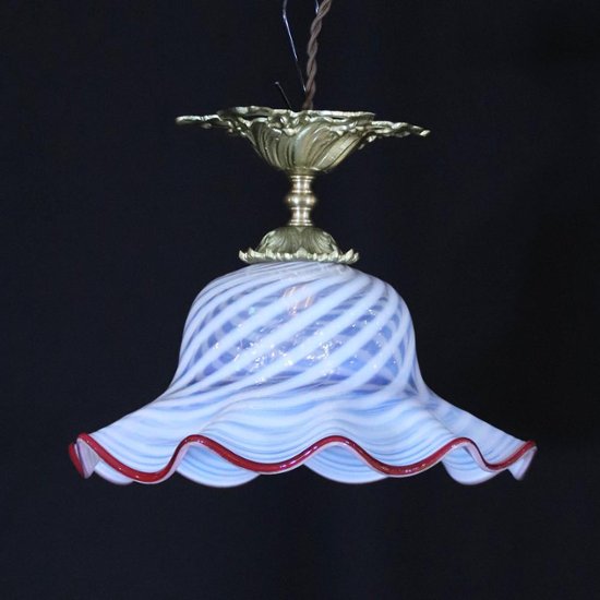 フランス アンティーク オパールセントガラス ギルトブロンズ プラフォニエ画像