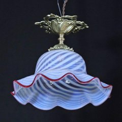 フランス アンティーク オパールセントガラス ギルトブロンズ プラフォニエ画像