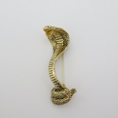ヴィンテージ ゴールドメタル コブラ ブローチ画像