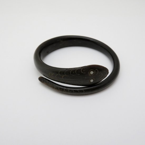 アンティーク ヴィクトリアン ホーン スネーク バングル画像