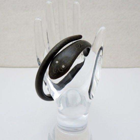 アンティーク ヴィクトリアン ホーン スネーク バングル画像