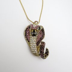 ヴィンテージ ラインストーン コブラ ネックレスの画像