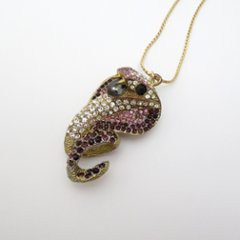 ヴィンテージ ラインストーン コブラ ネックレス画像