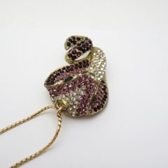 ヴィンテージ ラインストーン コブラ ネックレス画像