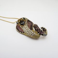 ヴィンテージ ラインストーン コブラ ネックレス画像