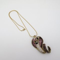 ヴィンテージ ラインストーン コブラ ネックレス画像