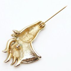 ヴィンテージ ラインストーン ホースヘッド ブローチ画像