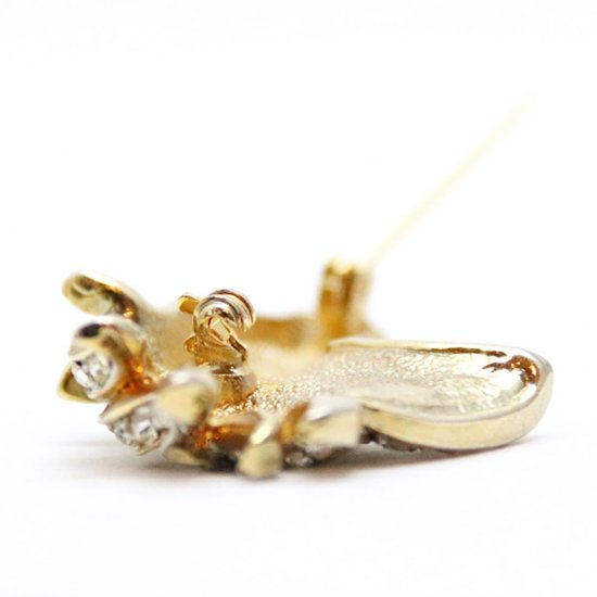 ヴィンテージ ラインストーン ホースヘッド ブローチ画像