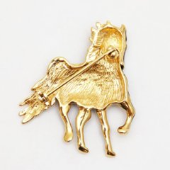 ヴィンテージ ブラックエナメル ホースブローチ画像