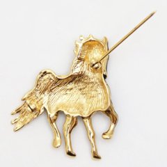 ヴィンテージ ブラックエナメル ホースブローチ画像