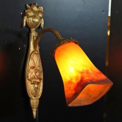 フランス ミューラー ブロンズ ウォールランプの画像