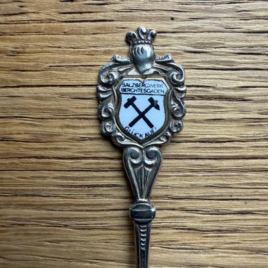 ヴィンテージ シルバー800 スーベニアスプーン Salzbergwerk Berchtesgaden画像