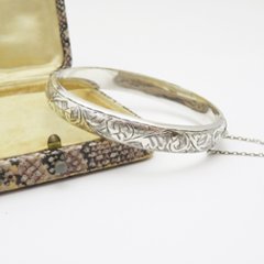 ヴィンテージ スターリングシルバー バングル画像