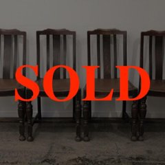 アンティーク オーク ダイニングチェア 4脚セットの画像