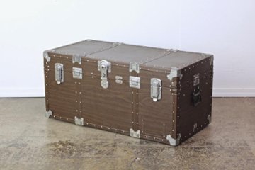 ヴィンテージ ウッドプリント トランク画像