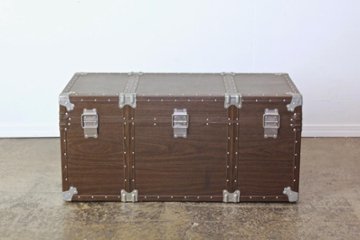 ヴィンテージ ウッドプリント トランク画像