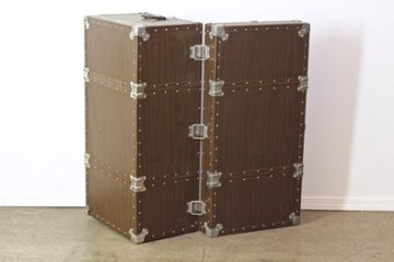 ヴィンテージ ウッドプリント トランク画像
