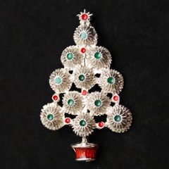 クリスマスツリー ブローチの画像