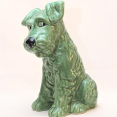 イギリス ヴィンテージ シルバック テリア犬 フィギュアの画像