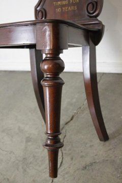 アンティーク マホガニー ホールチェア画像