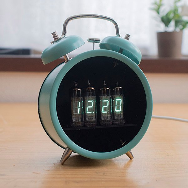 蛍光表示管モジュラー時計 ケース付き 作成キット IV-6 透明で美しい