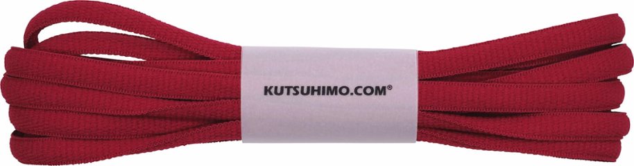 【10ワインレッド】 オーバル型靴ひも 約7mm幅の画像